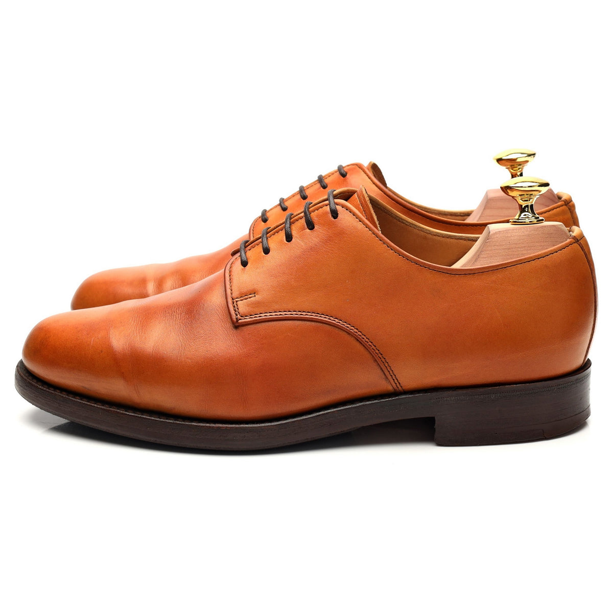 &#39;Harewood&#39; Tan Brown Leather Derby UK 7 FX