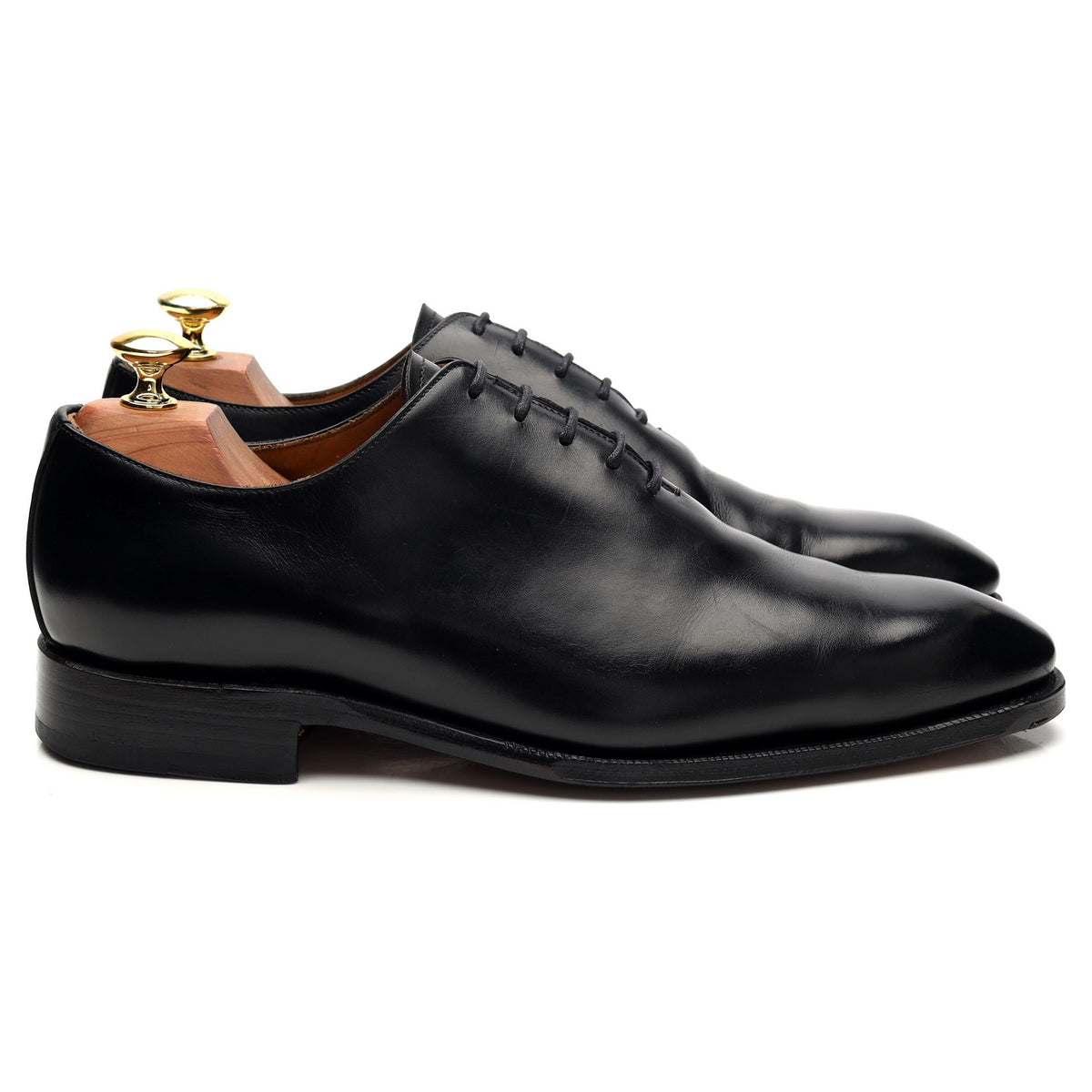 &#39;101540&#39; Black Leather Wholecut Oxford UK 8 E