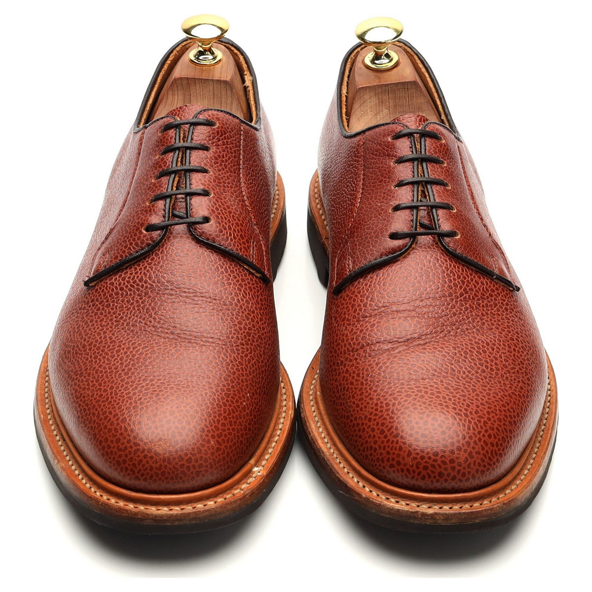 Mark McNairy Tan Brown Grain Leather Derby UK 8