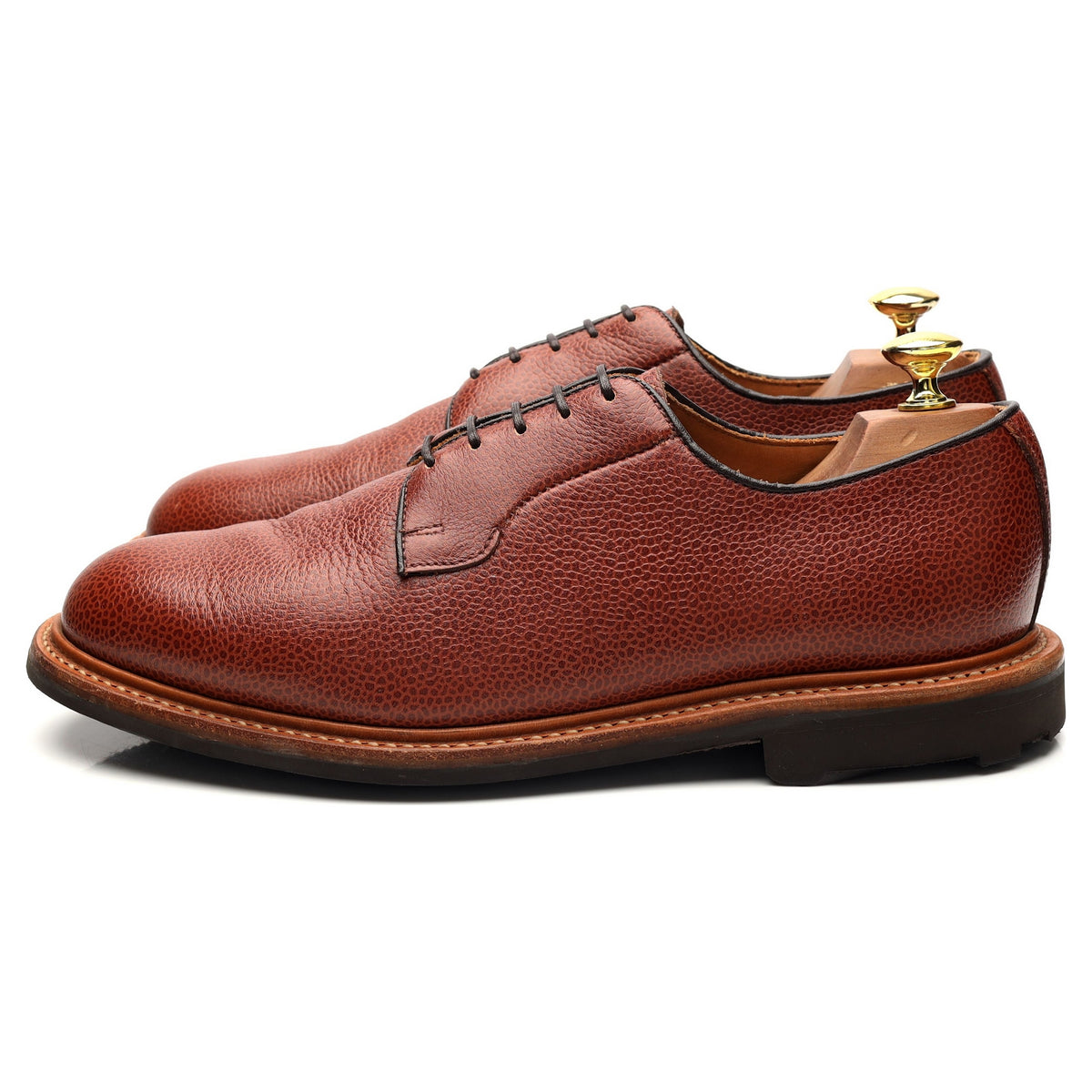 Mark McNairy Tan Brown Grain Leather Derby UK 8