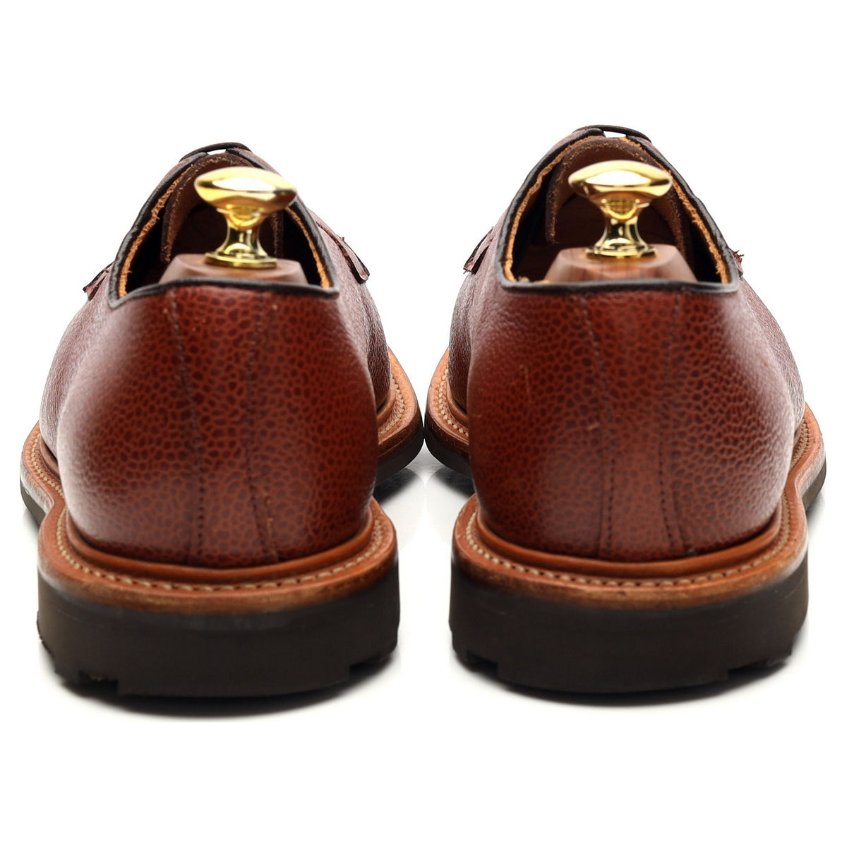 Mark McNairy Tan Brown Grain Leather Derby UK 8