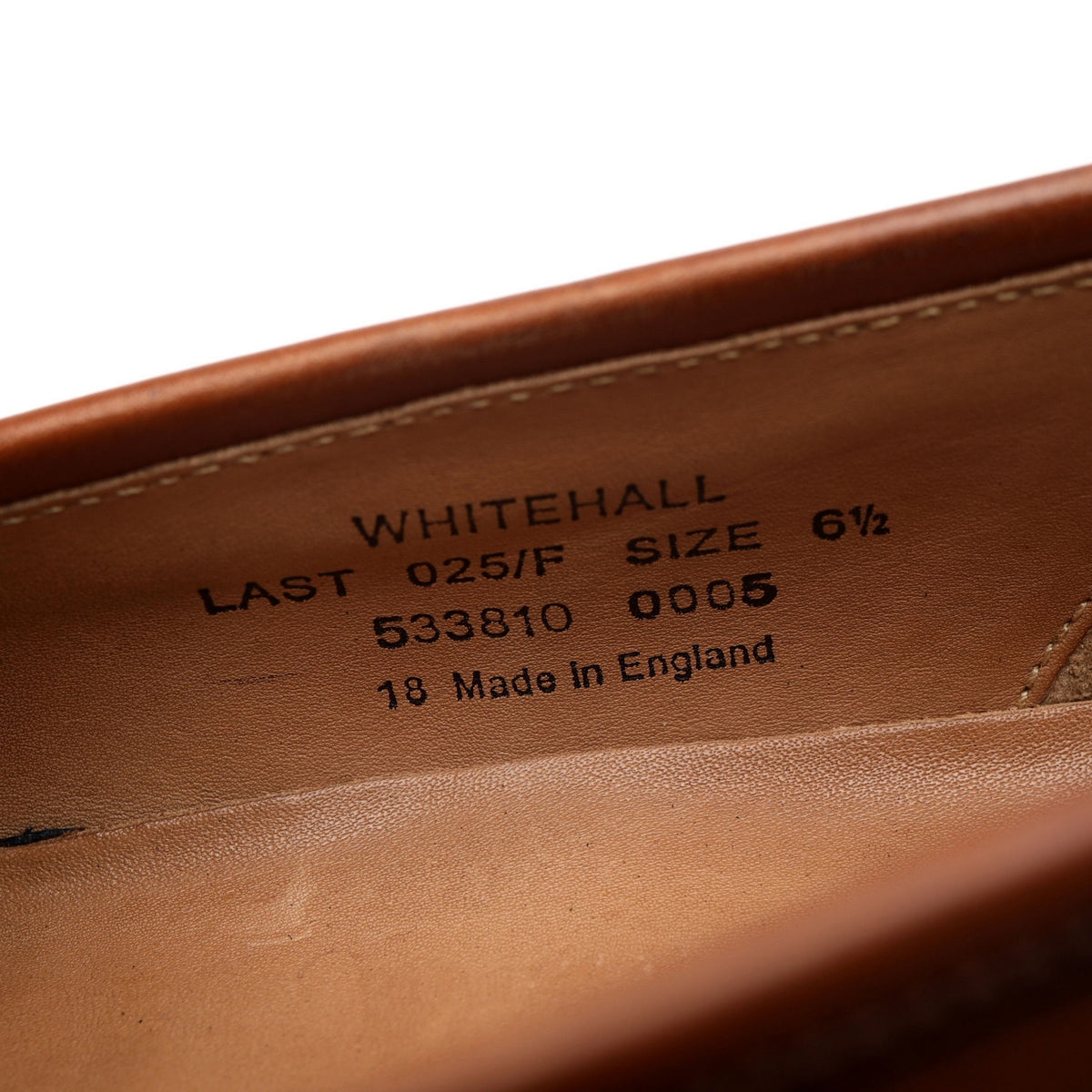 1880 &#39;Whitehall&#39; Tan Brown Leather Loafers UK 6.5 F