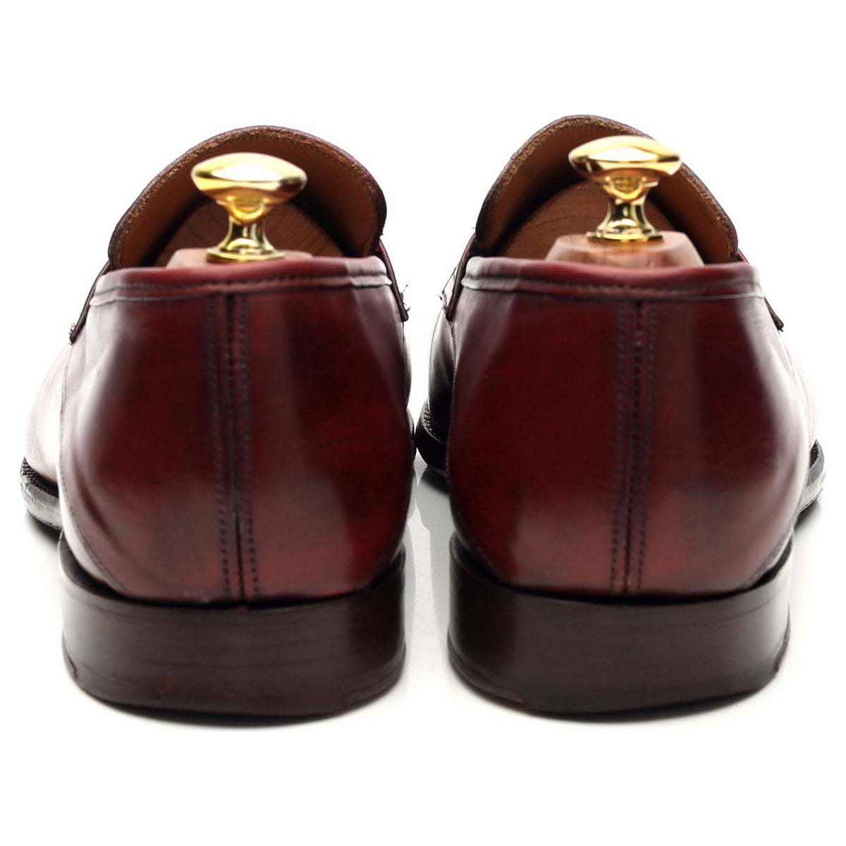 &#39;Lewisham&#39; Burgundy Leather Loafer UK 8 F