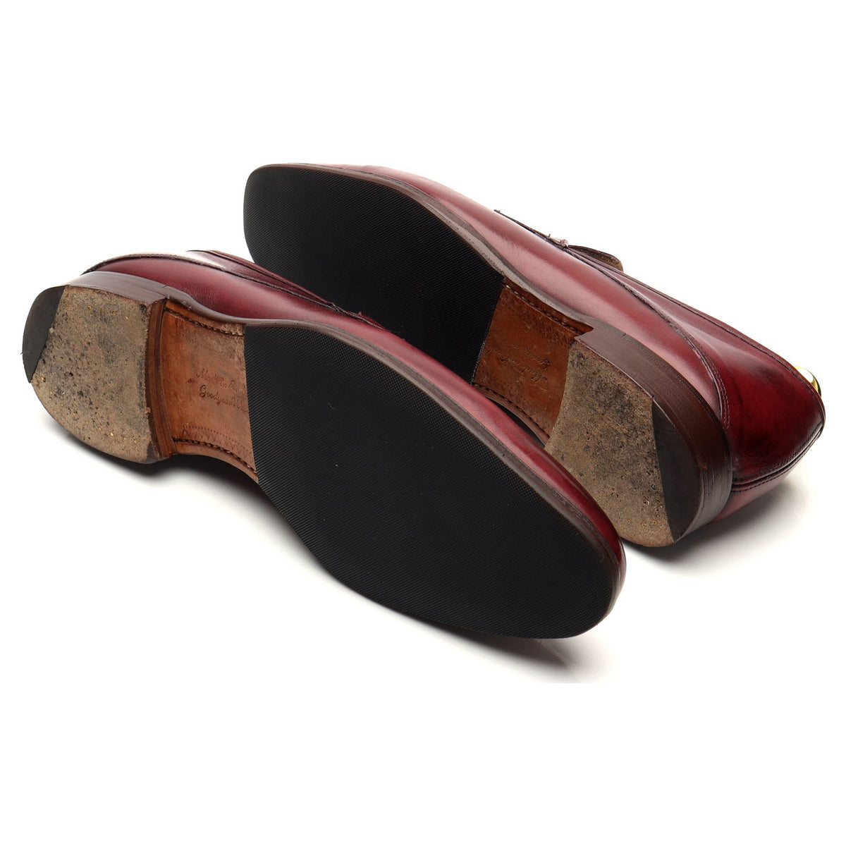 &#39;Lewisham&#39; Burgundy Leather Loafer UK 8 F