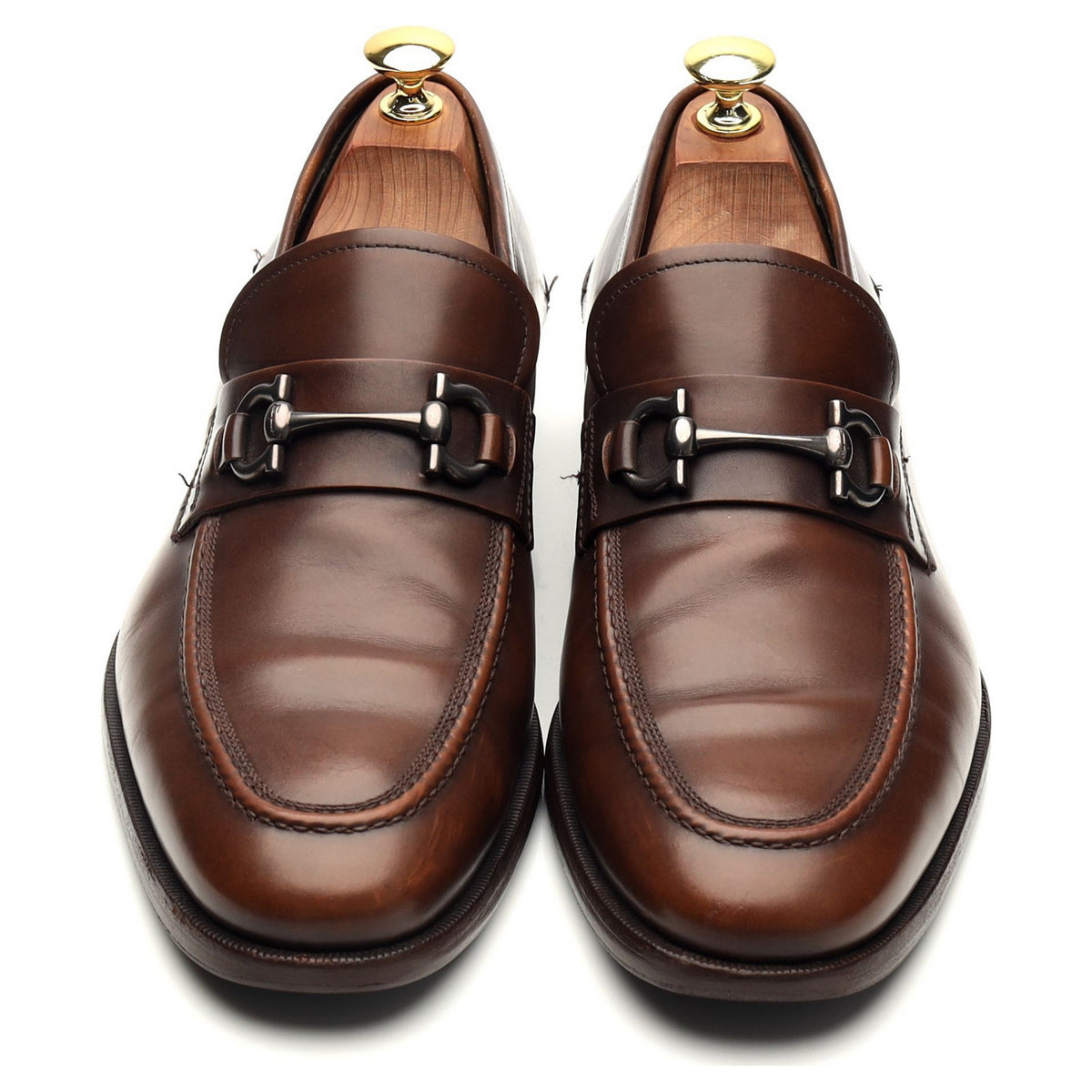 Brown Leather Horsebit Loafer UK 8