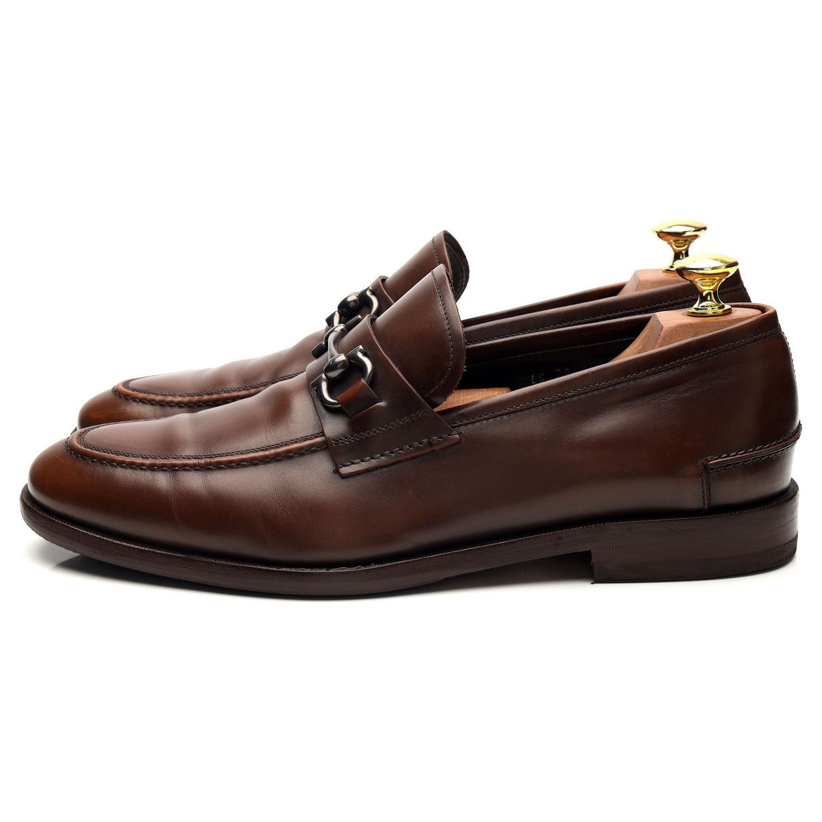 Brown Leather Horsebit Loafer UK 8