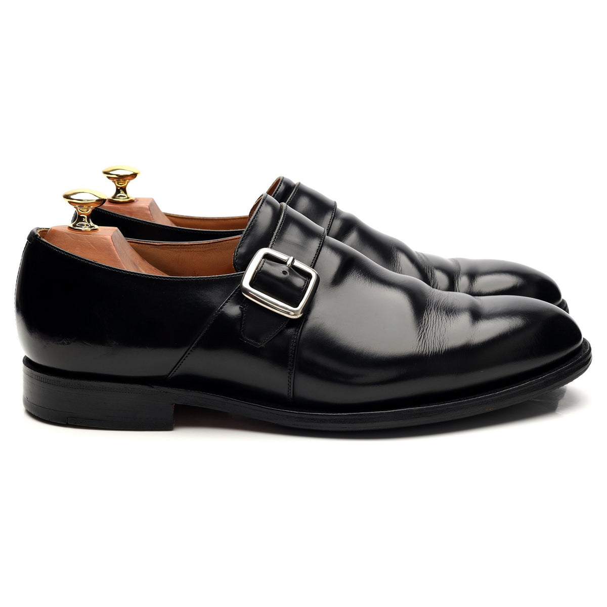 &#39;Westbury&#39; Black Leather Monk Strap UK 9 G