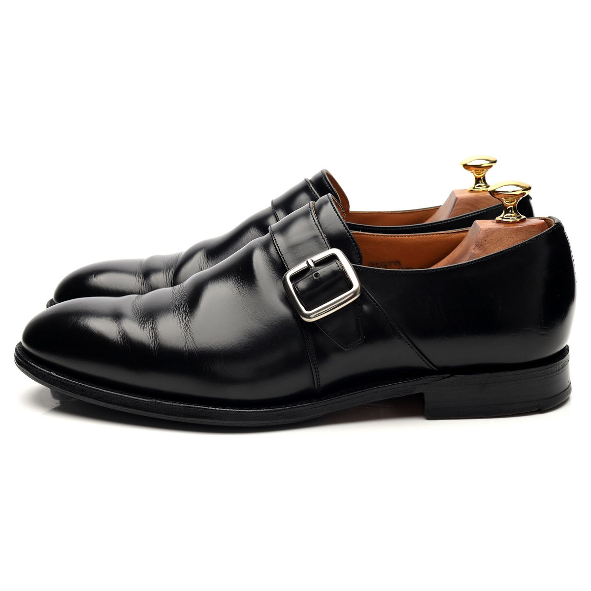 &#39;Westbury&#39; Black Leather Monk Strap UK 9 G