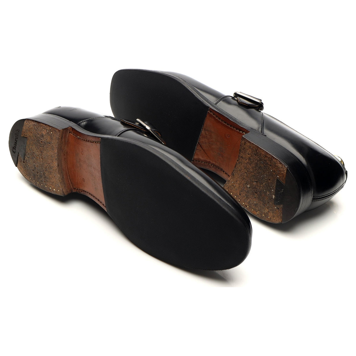 &#39;Westbury&#39; Black Leather Monk Strap UK 9 G