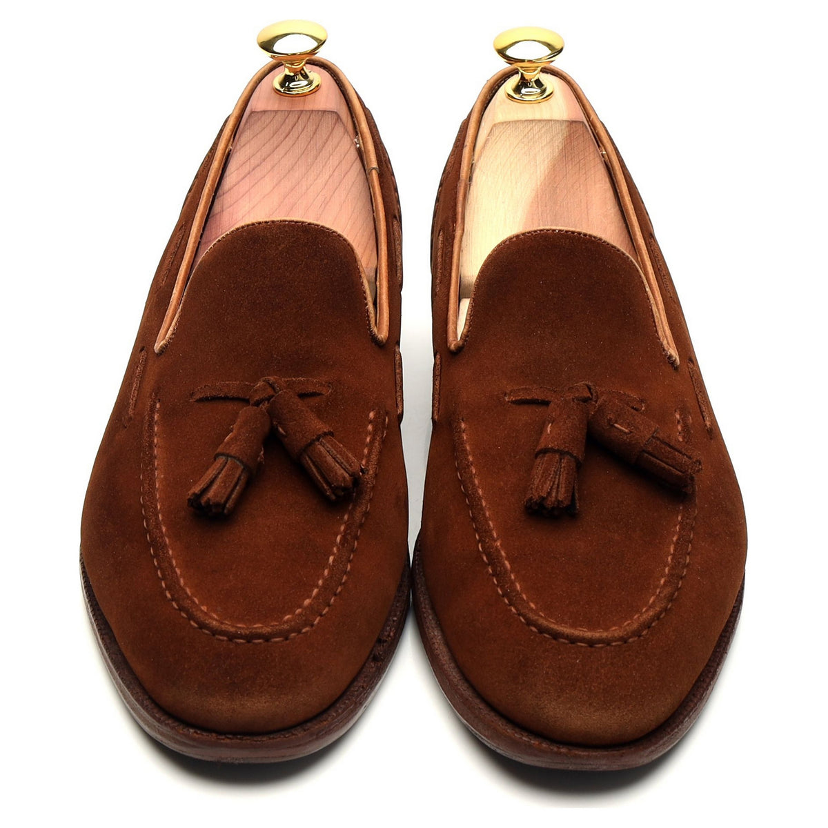 New &amp; Lingwood Snuff Brown Suede Tassel Loafer UK 8 E