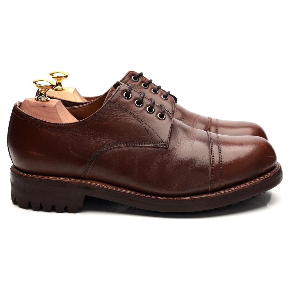 &#39;Rhys&#39; Brown Leather Derby UK 7 F