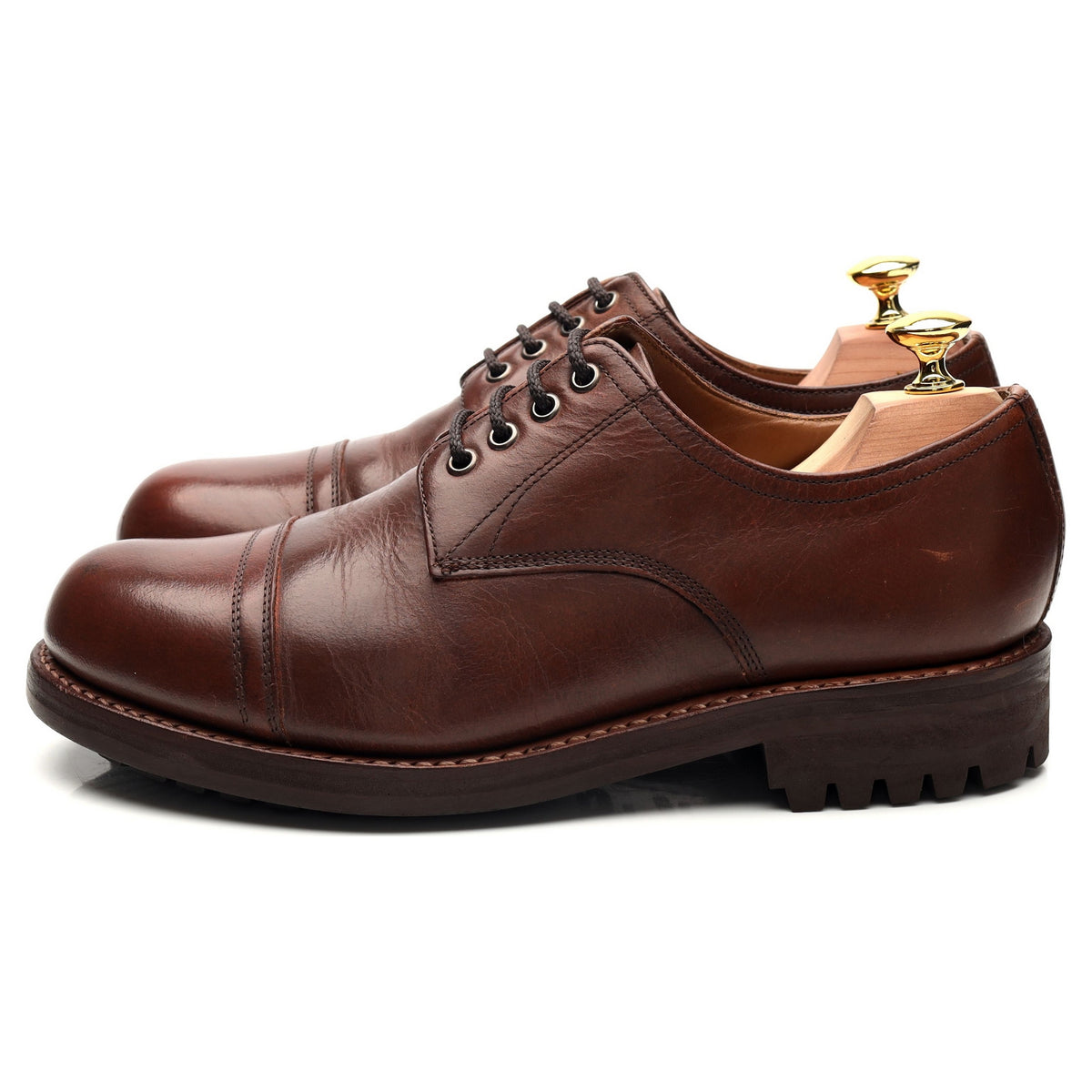 &#39;Rhys&#39; Brown Leather Derby UK 7 F