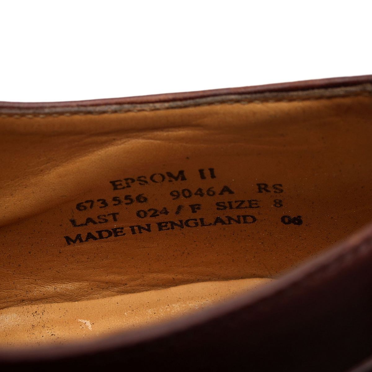 &#39;Epsom II&#39; Brown Leather Derby UK 8 F