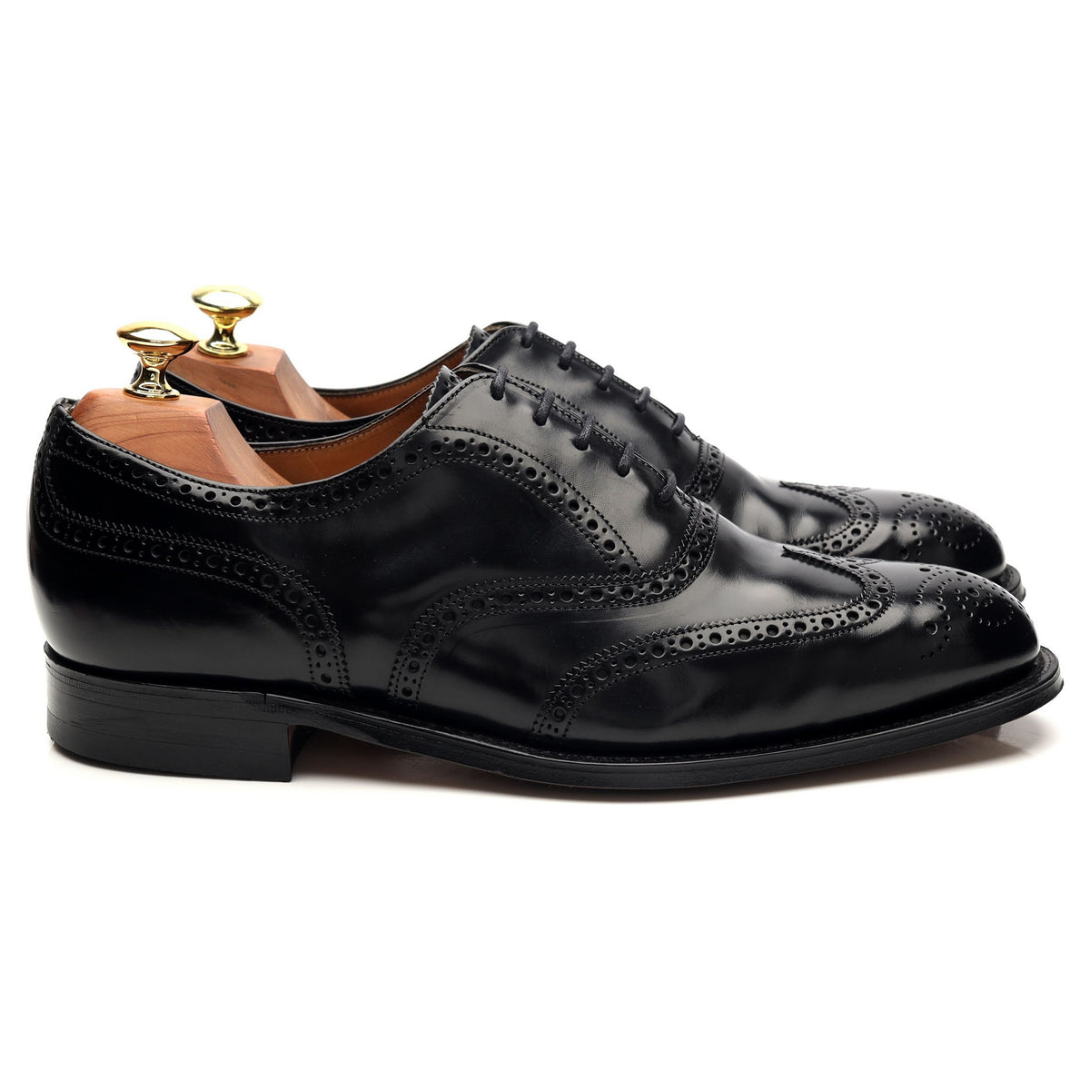 Black Leather Oxford Brogue UK 9 F