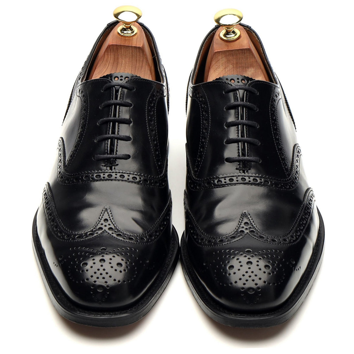 Black Leather Oxford Brogue UK 9 F