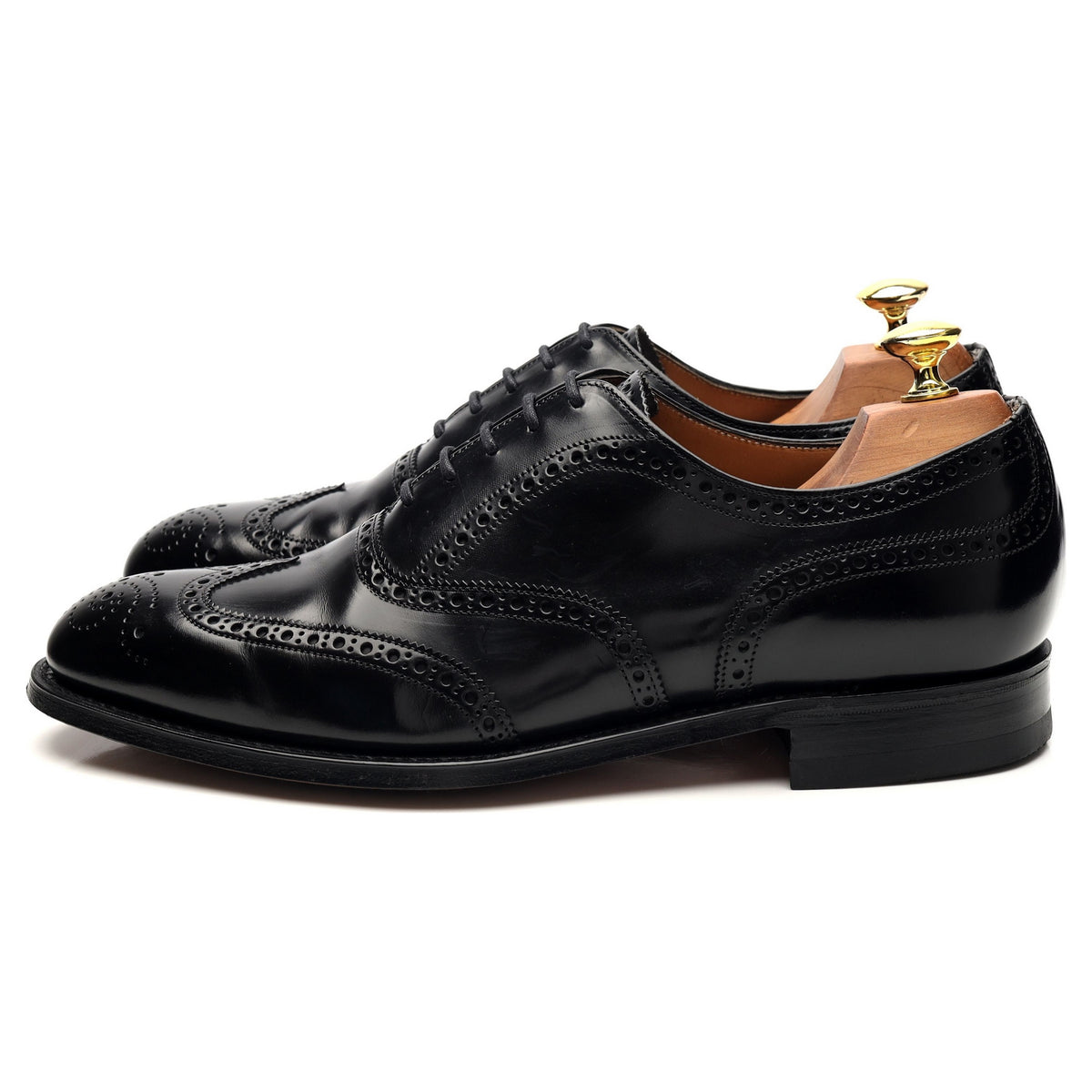 Black Leather Oxford Brogue UK 9 F