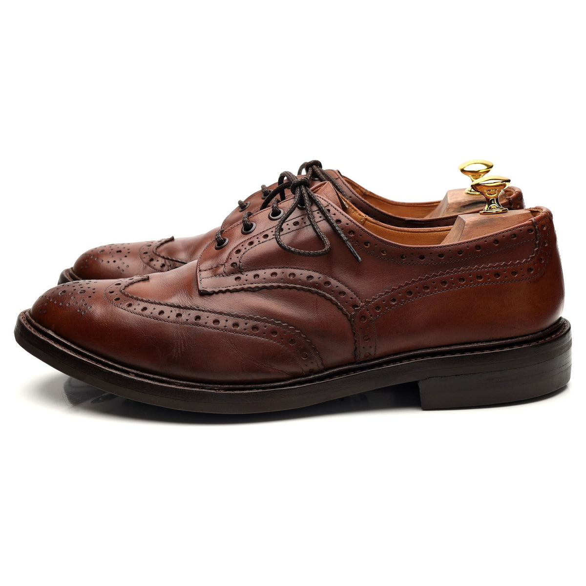 &#39;Bourton&#39; Brown Leather Derby Brogues UK 11