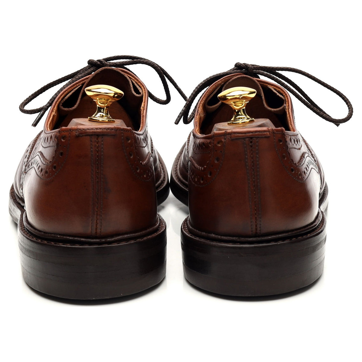 &#39;Bourton&#39; Brown Leather Derby Brogues UK 11