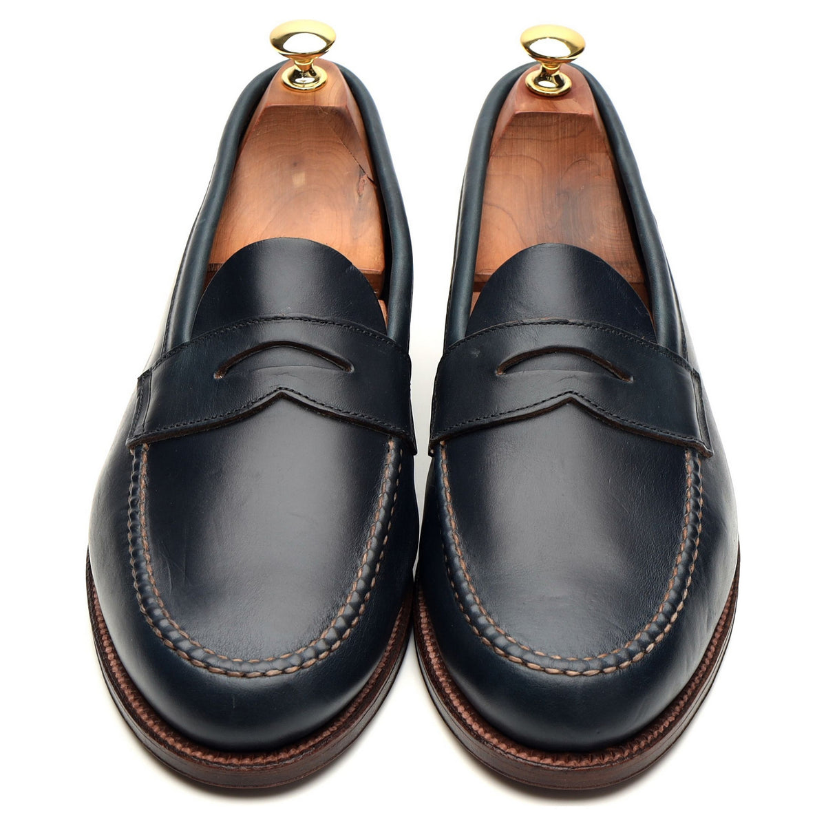 &#39;17835F&#39; Navy Blue Leather Loafer UK 10 US 10.5 D