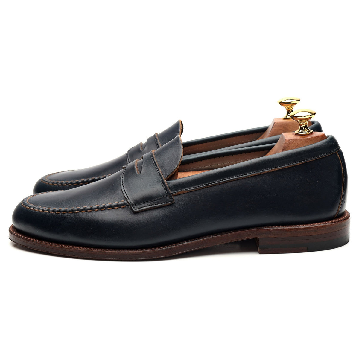 &#39;17835F&#39; Navy Blue Leather Loafer UK 10 US 10.5 D