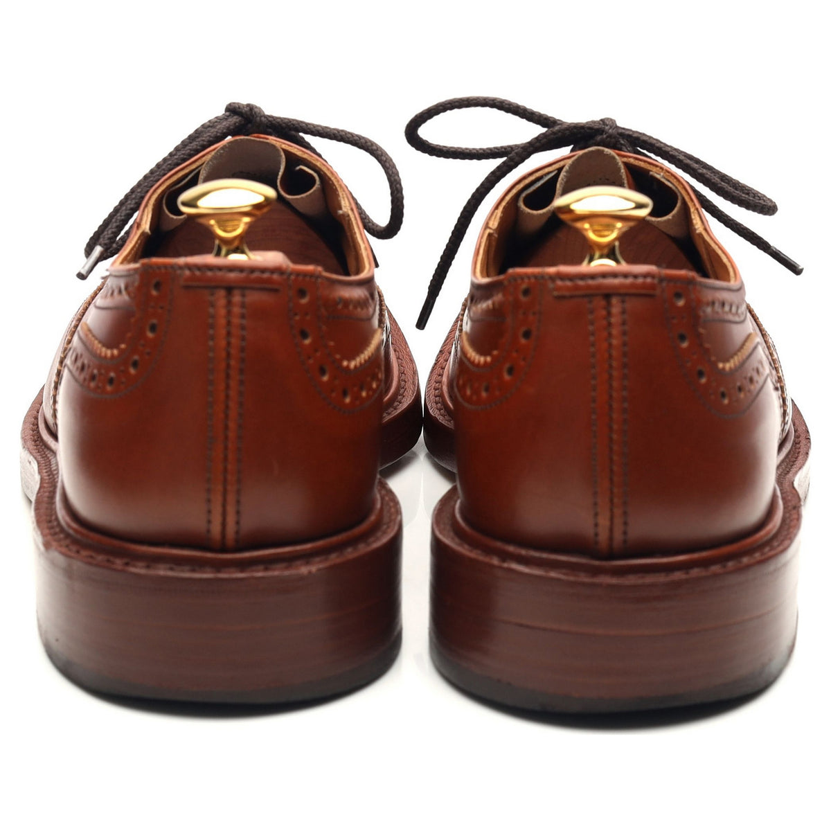 &#39;Bourton&#39; Tan Brown Leather Country Derby Brogues UK 9.5