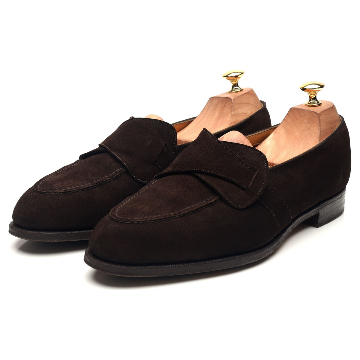 &#39;Lulworth&#39; Dark Brown Suede Butterfly Loafers UK 10 F