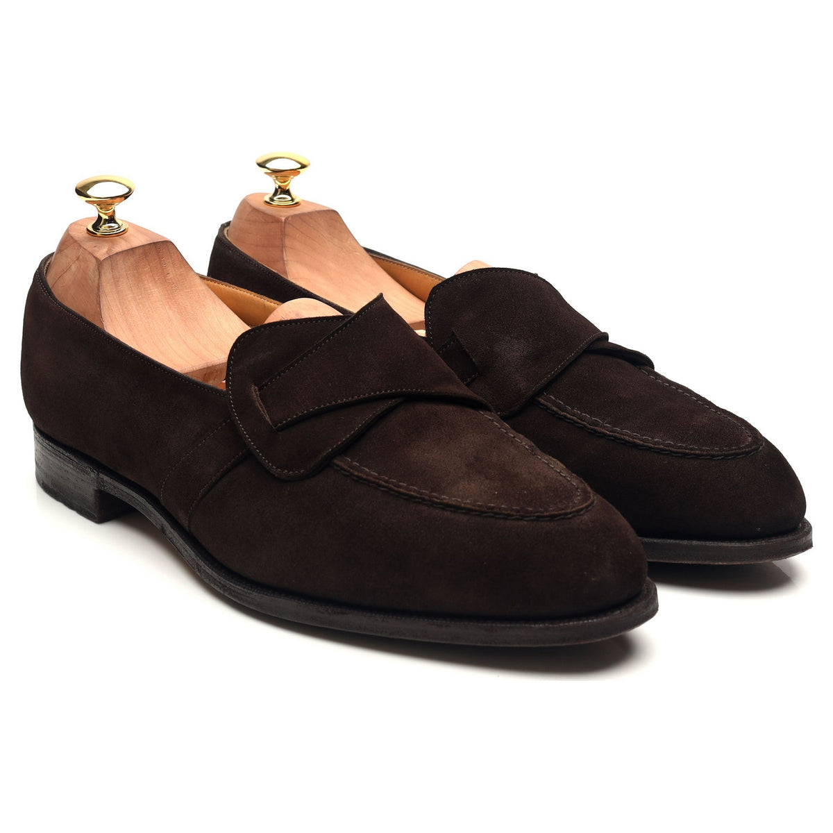 &#39;Lulworth&#39; Dark Brown Suede Butterfly Loafers UK 10 F