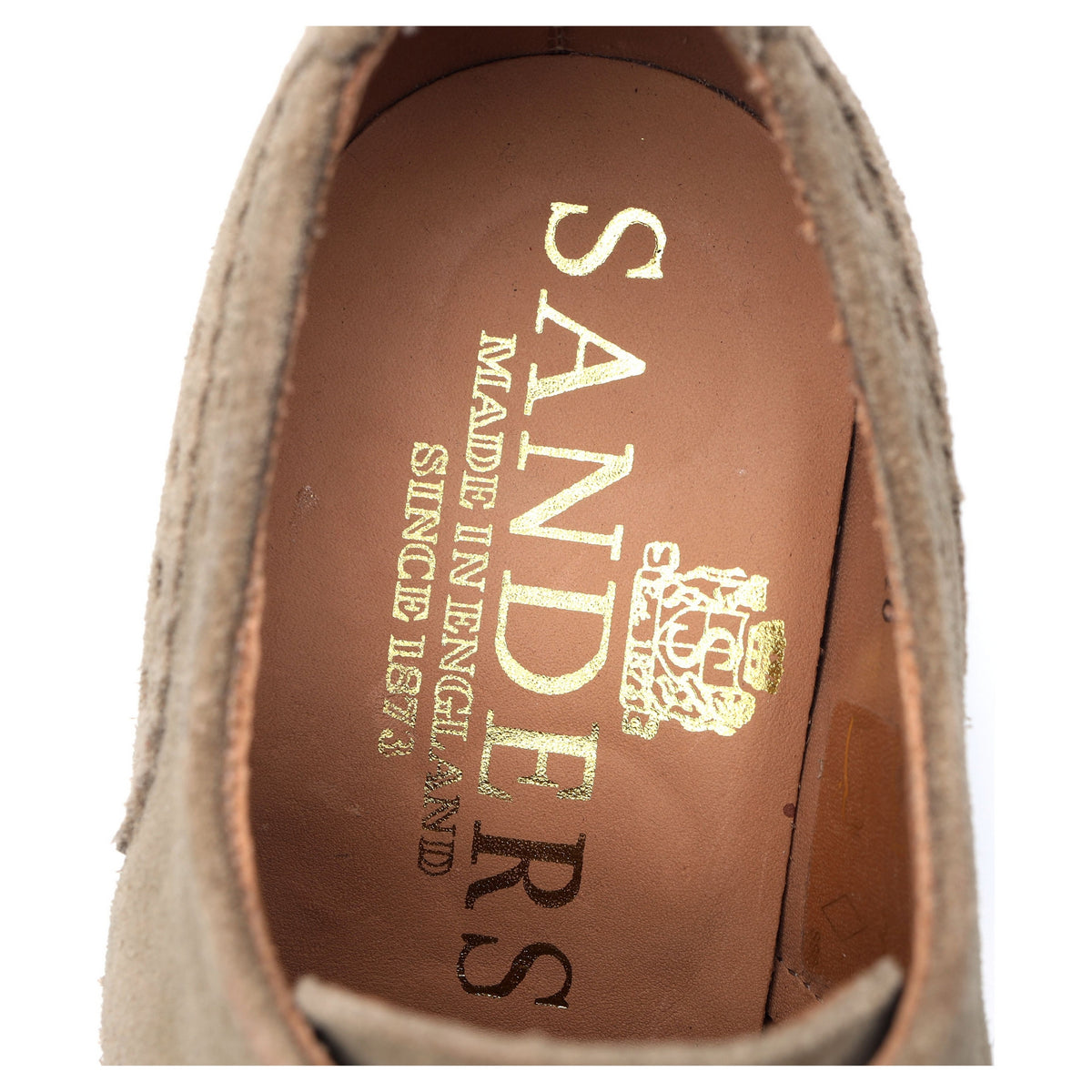 &#39;Olly&#39; Beige Suede Derby Brogues UK 6.5 F