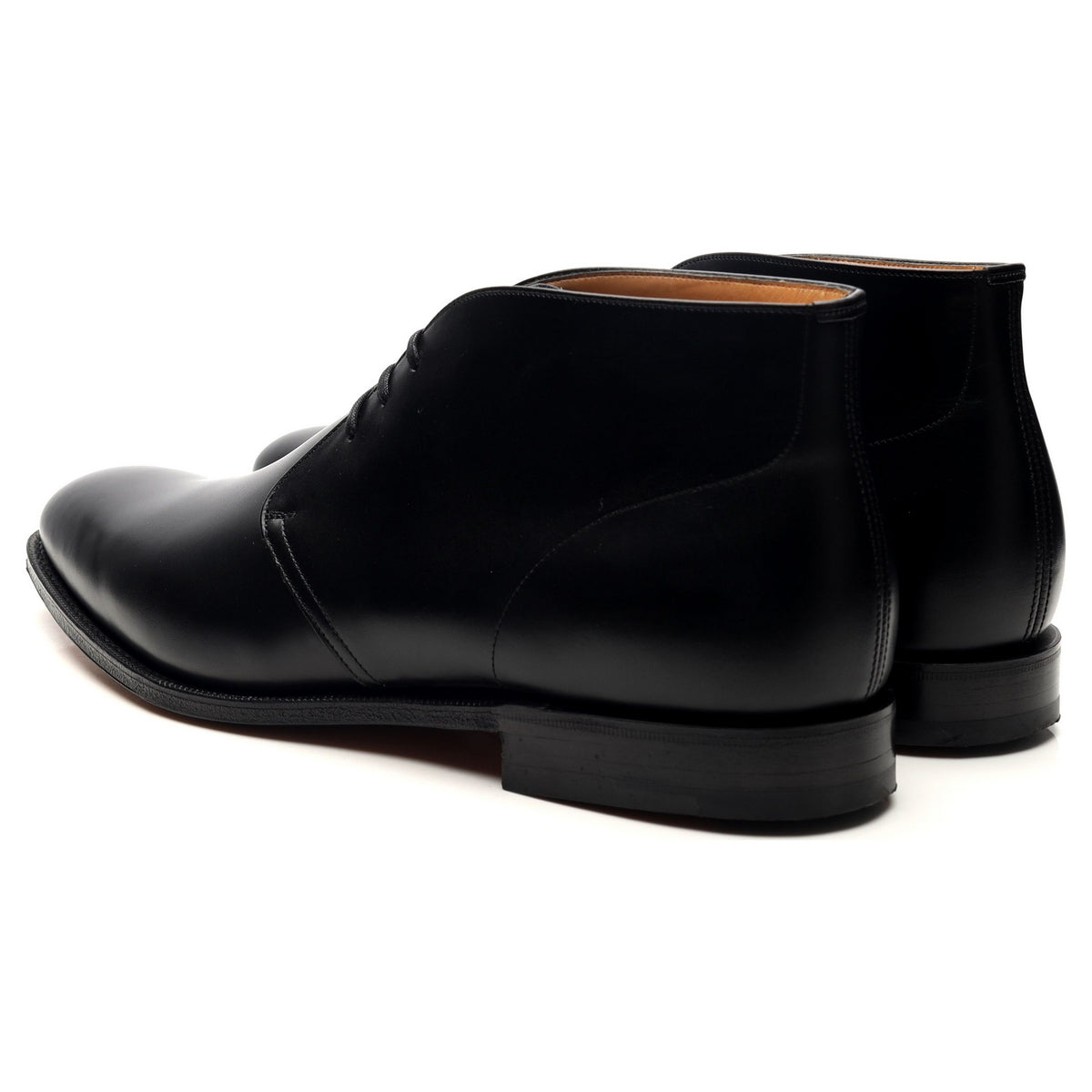 &#39;Amsterdam&#39; Black Leather Chukka Boots UK 9.5 F