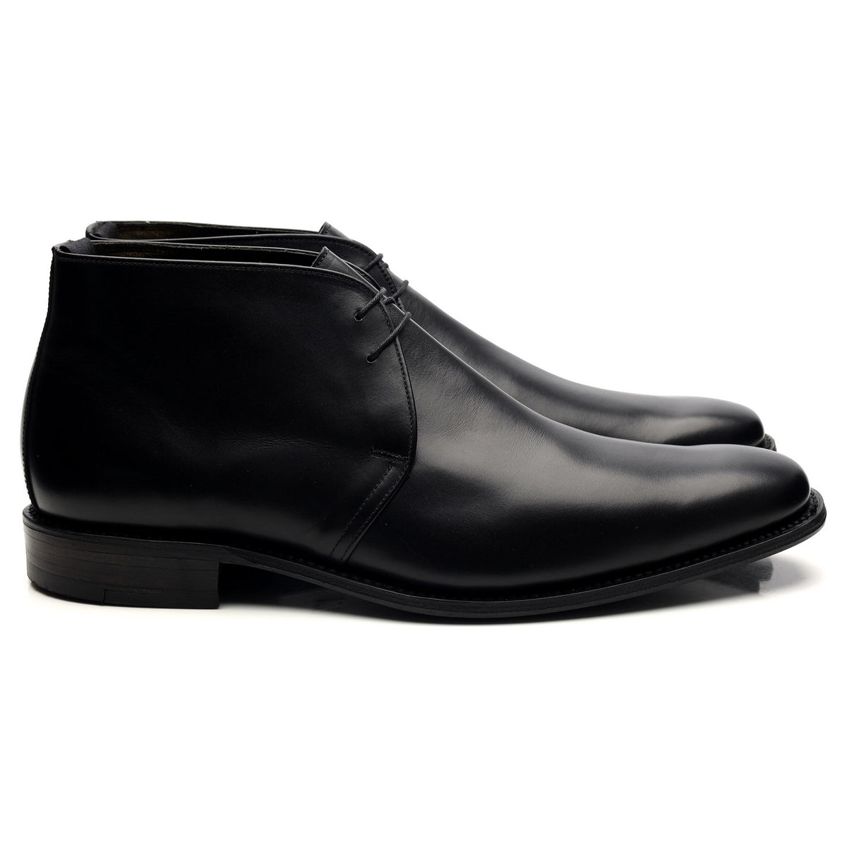 Black Leather Chukka Boots UK 10.5