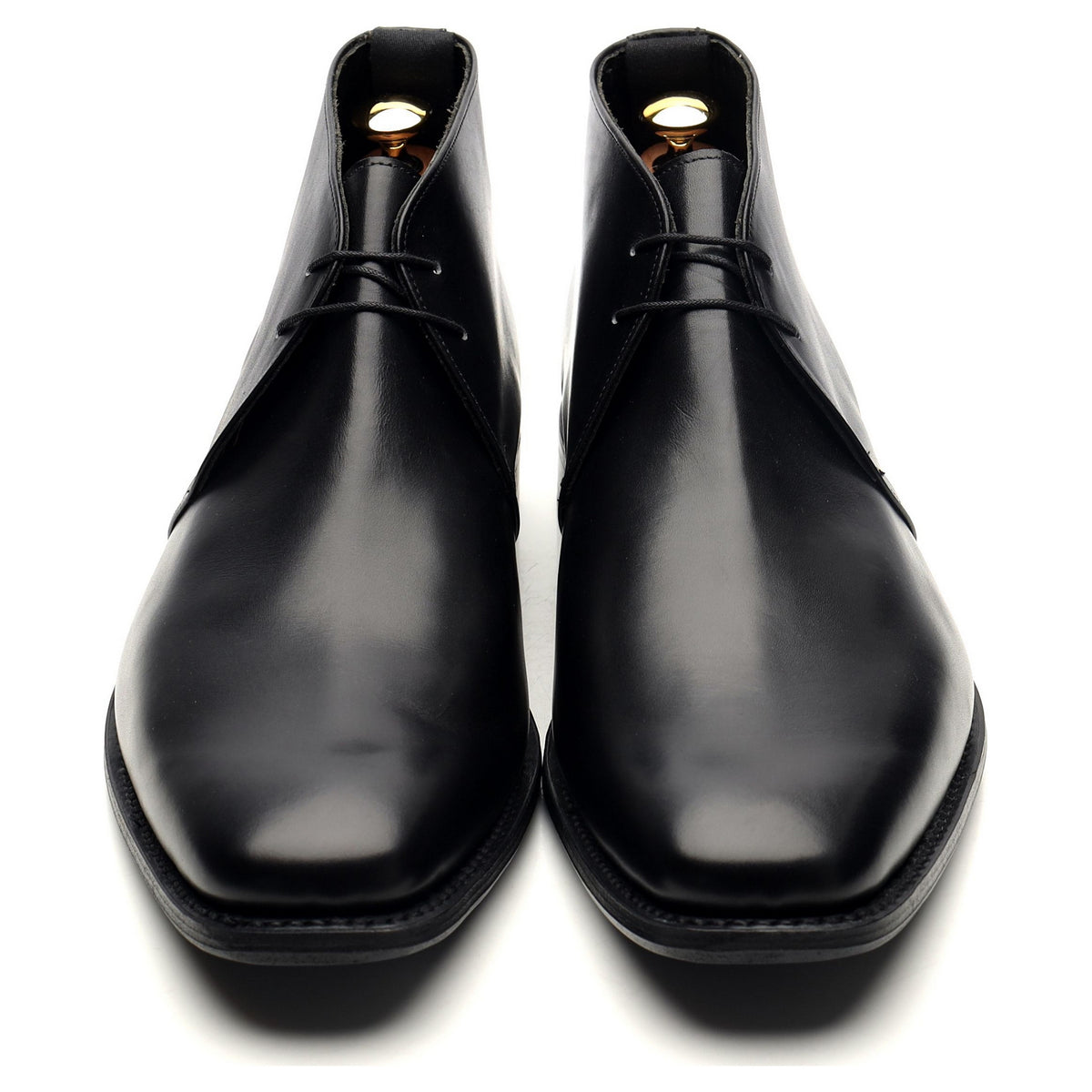 Black Leather Chukka Boots UK 10.5