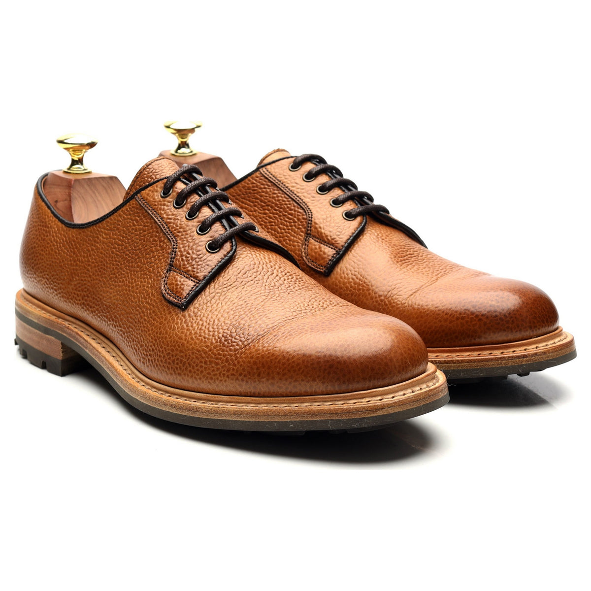 &#39;Teign ll&#39; Tan Brown Leather Derby UK 7.5 F