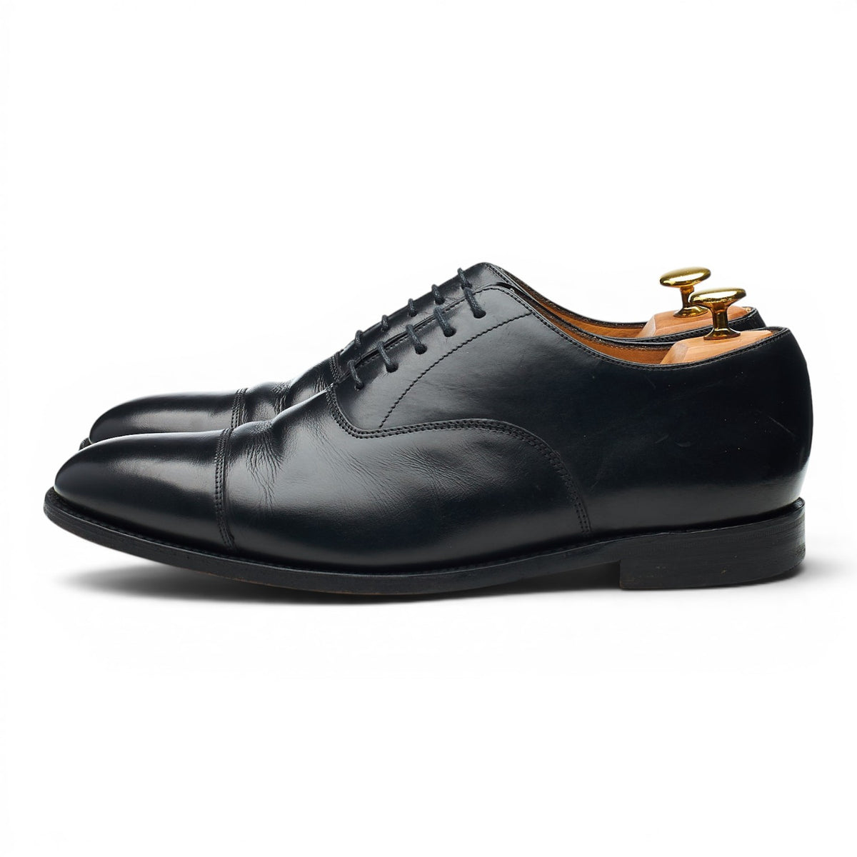 1880 'Aldwych' Black Leather Oxford UK 8.5 F