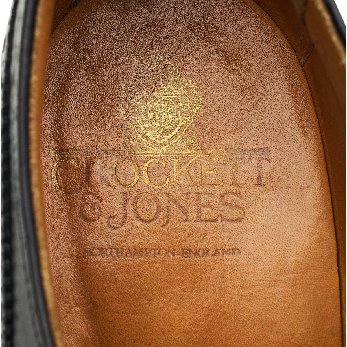 'Salisbury' Black Leather Derby Brogues UK 10 F