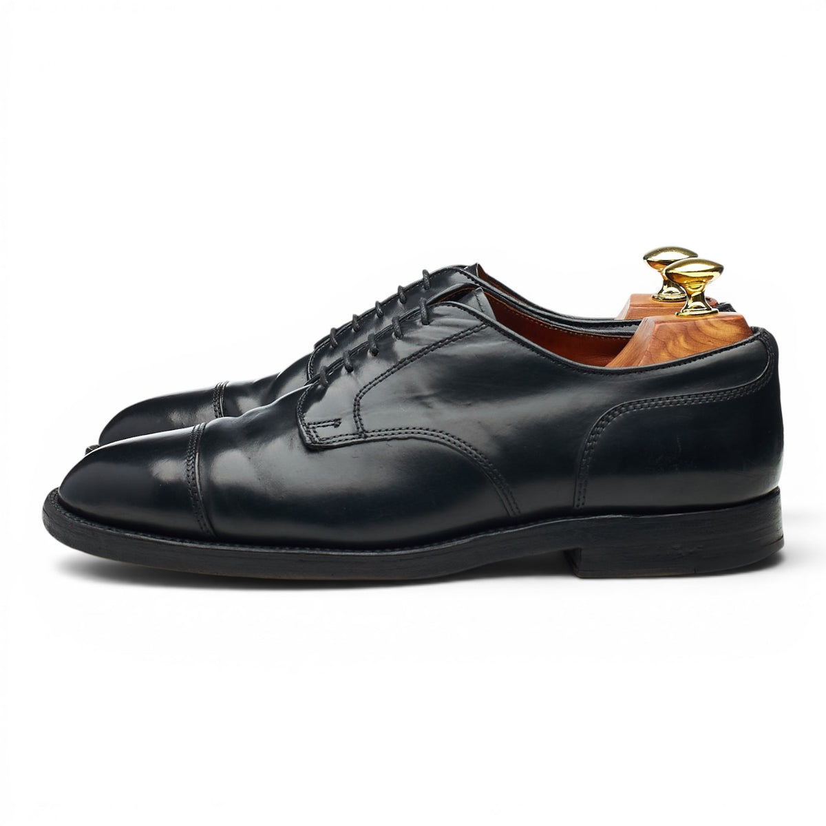 '2161' Black Cordovan Leather Derby UK 6 US 7 E