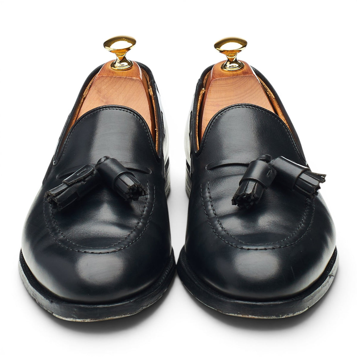 'Cavendish 2' Black Leather Tassel Loafers UK 6.5 E