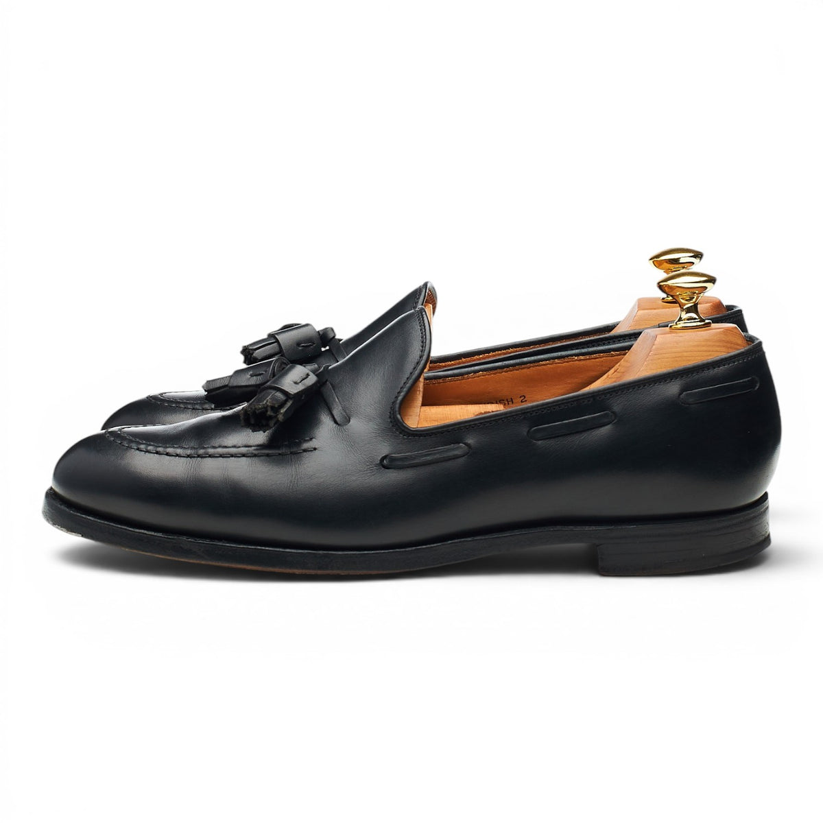 'Cavendish 2' Black Leather Tassel Loafers UK 6.5 E