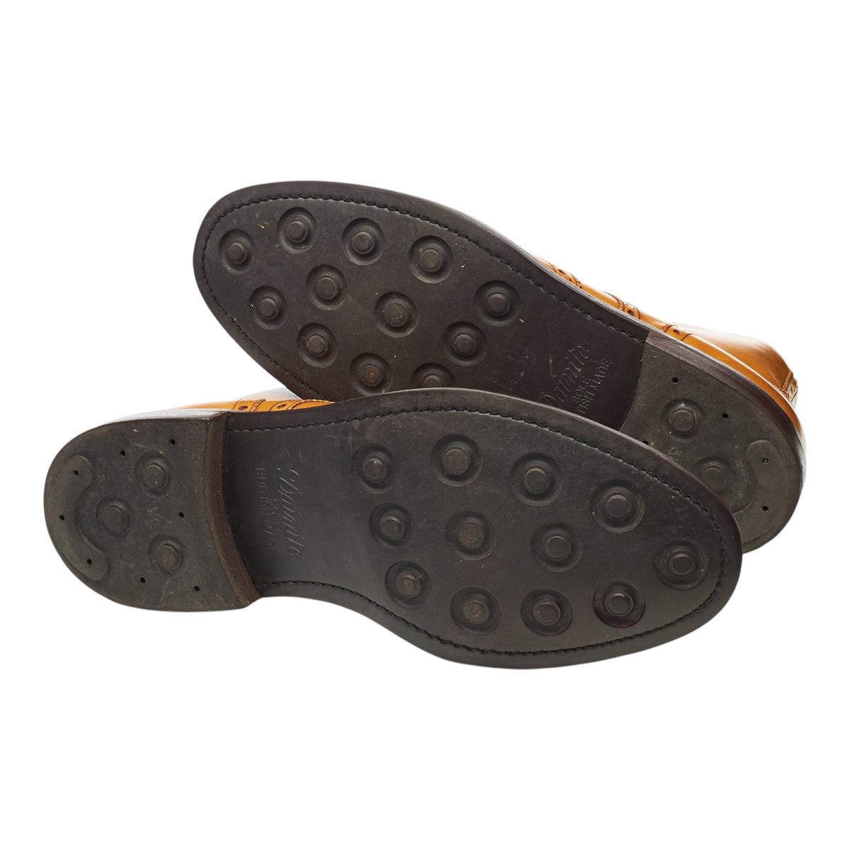 'Harrison' Tan Brown Leather Brogue Boots UK 9.5 F