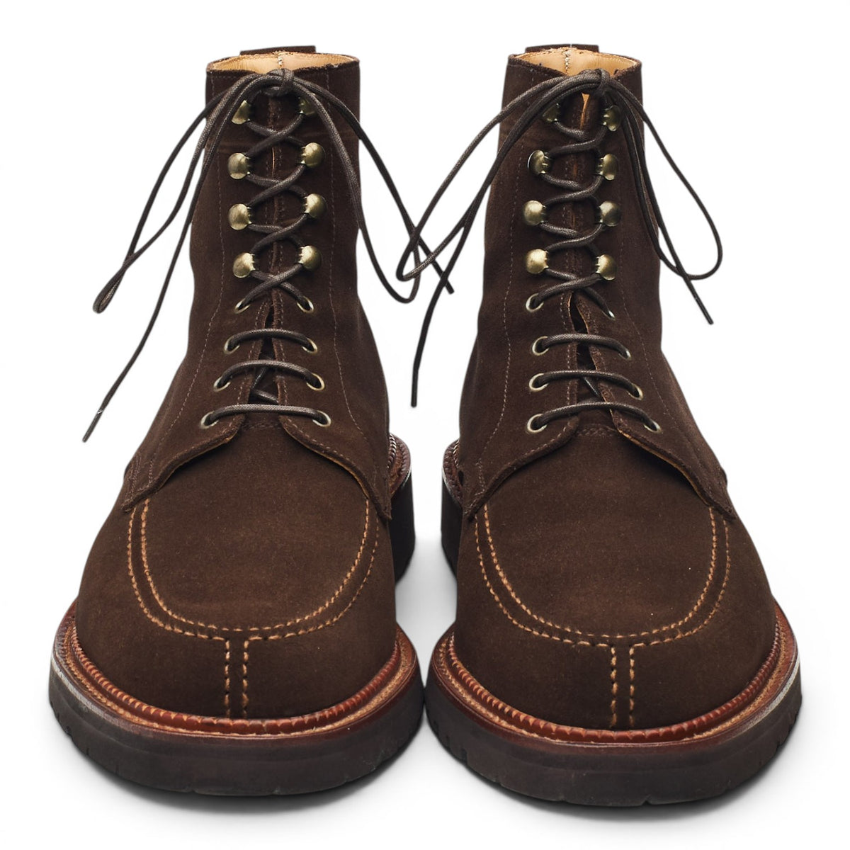 'Shannon' Dark Brown Suede Apron Boots UK 7 E