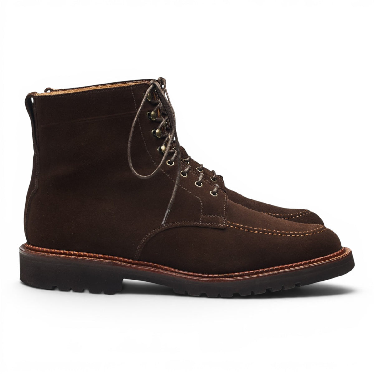 'Shannon' Dark Brown Suede Apron Boots UK 7 E