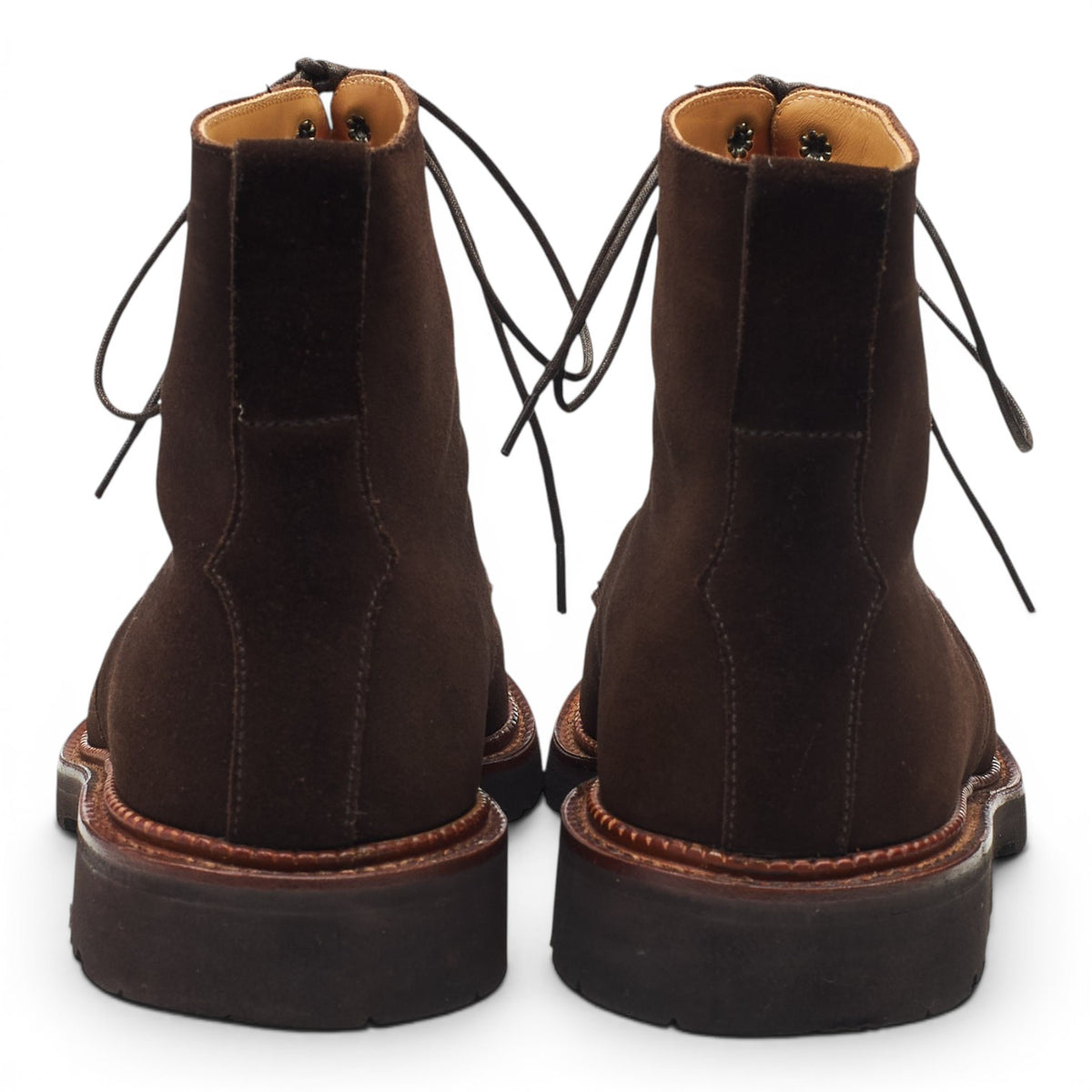 'Shannon' Dark Brown Suede Apron Boots UK 7 E