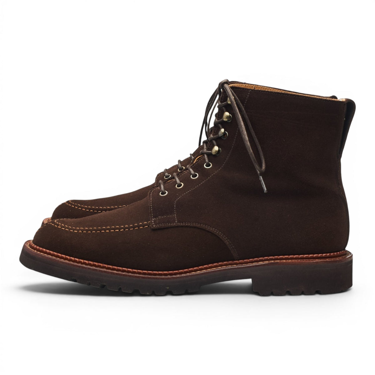 'Shannon' Dark Brown Suede Apron Boots UK 7 E