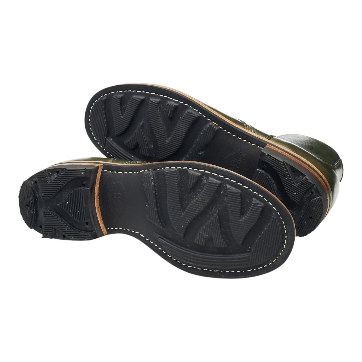 Dark Green Leather Service Boots UK 6.5 E