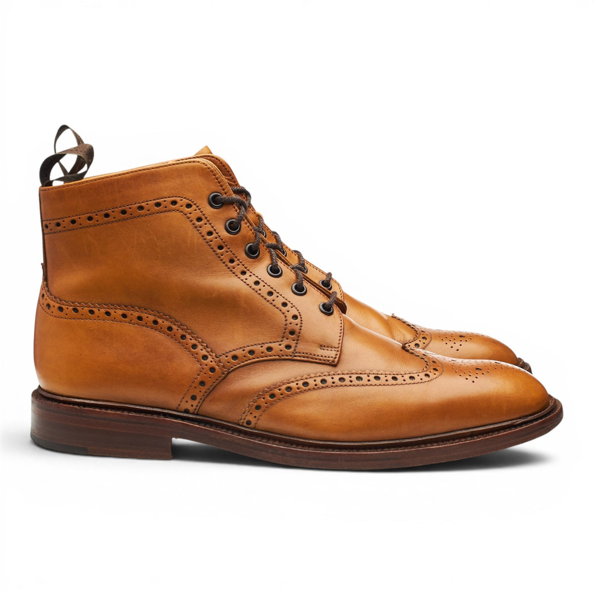 1880 'Burford 2' Tan Brown Leather Brogue Boots UK 11 F