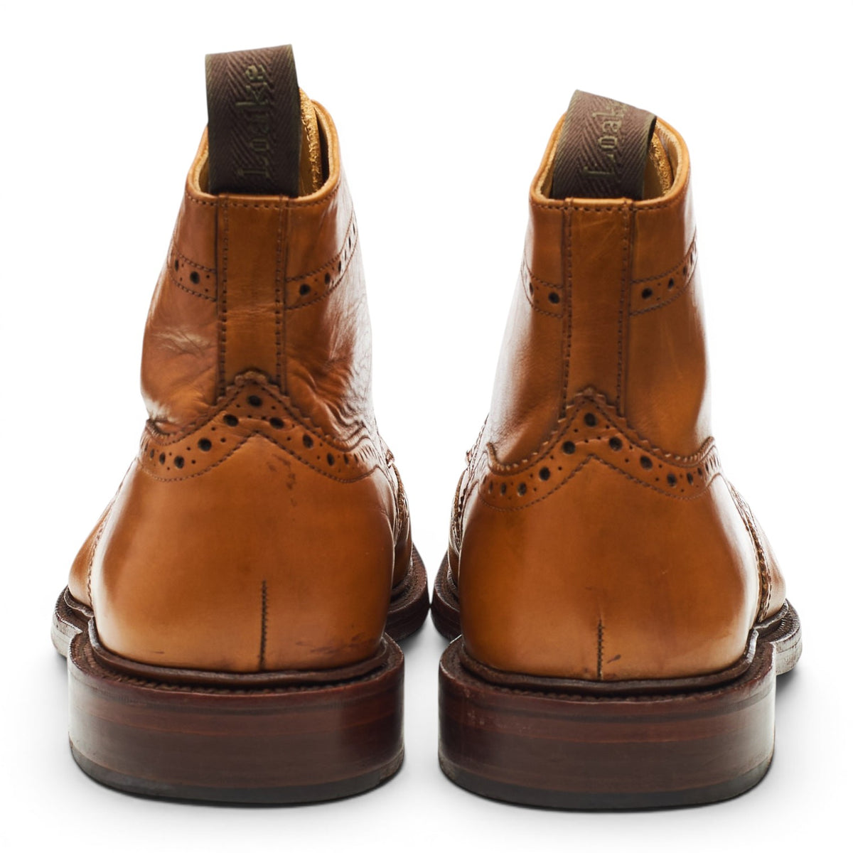 1880 'Burford 2' Tan Brown Leather Brogue Boots UK 11 F