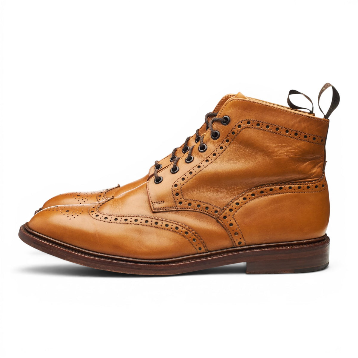 1880 'Burford 2' Tan Brown Leather Brogue Boots UK 11 F