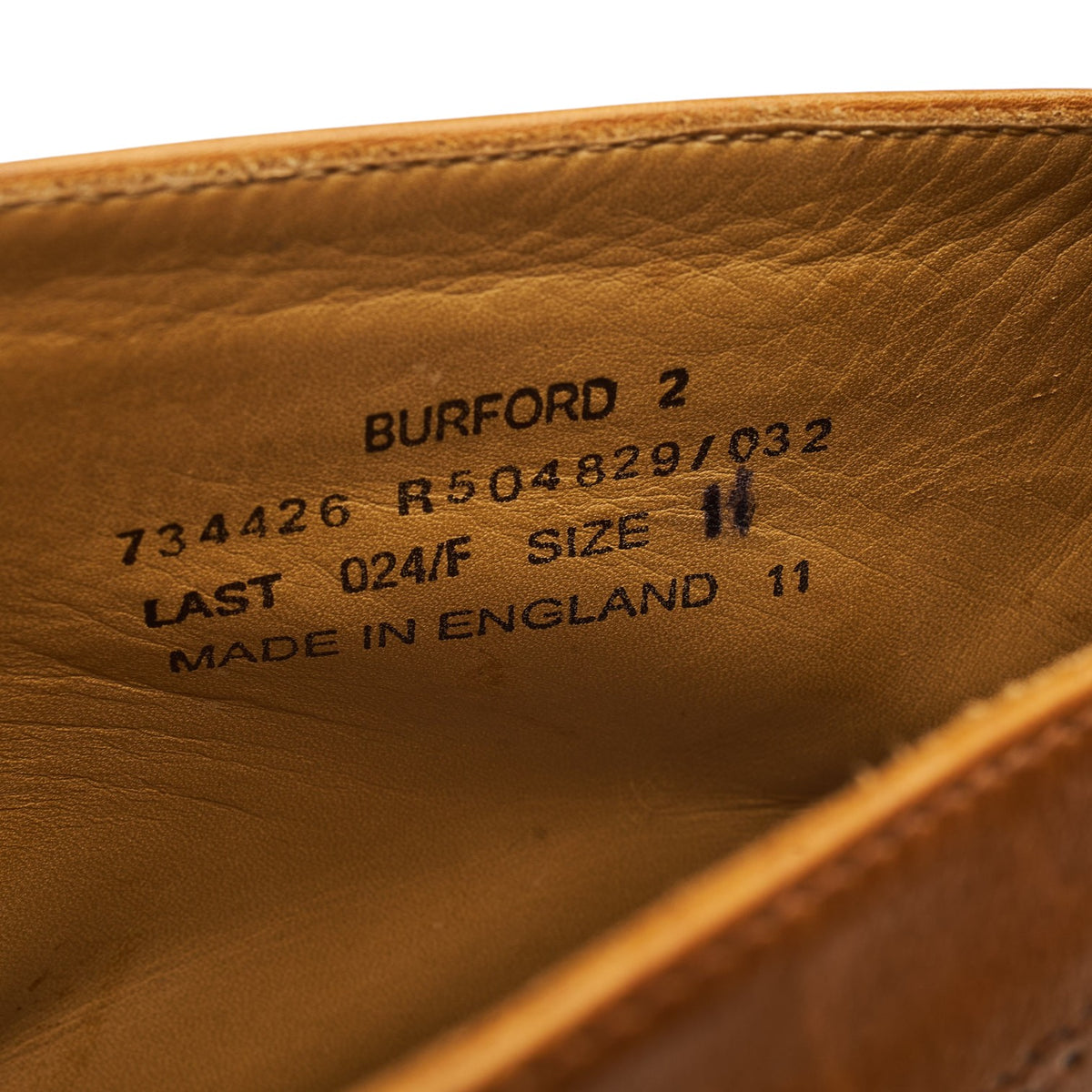 1880 'Burford 2' Tan Brown Leather Brogue Boots UK 11 F