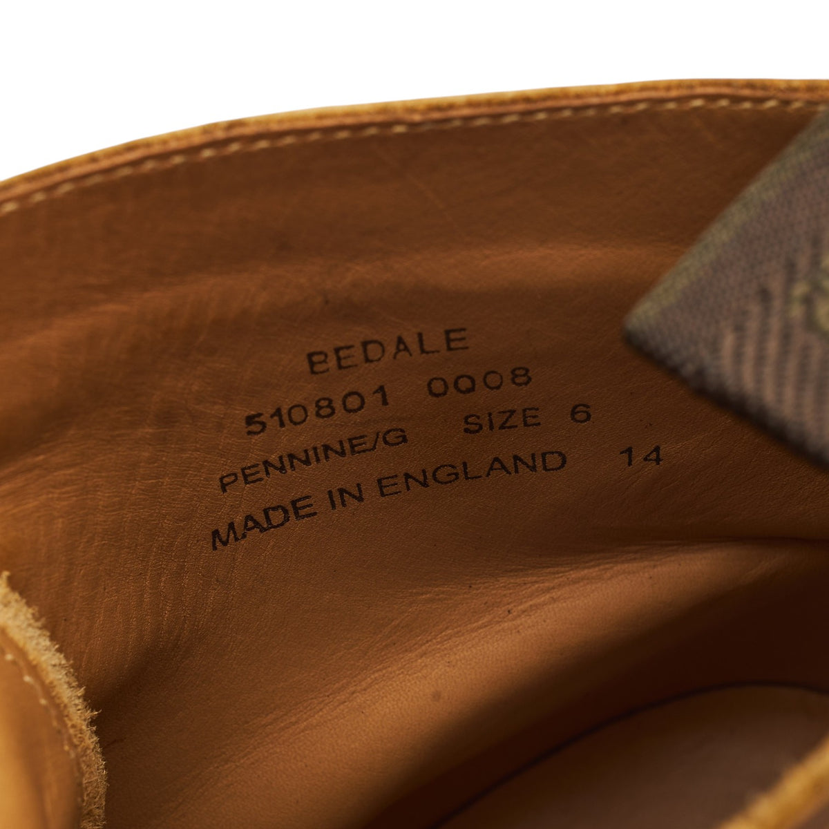 1880 'Bedale' Tan Brown Leather Brogue Boots UK 6 G