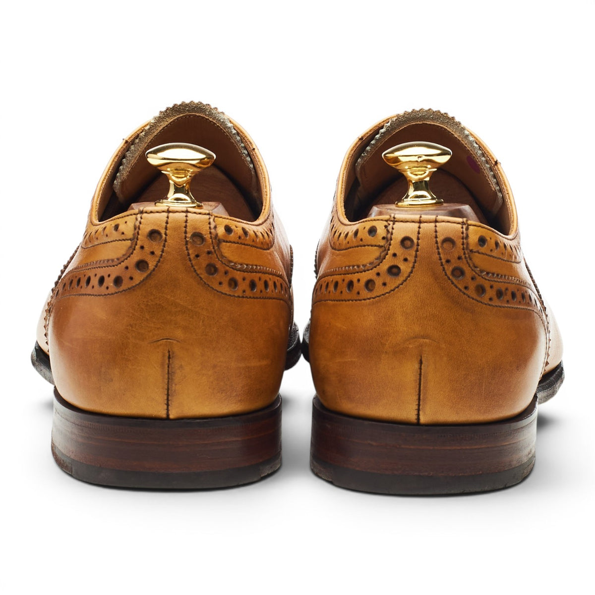 'Maidstone' Tan Brown Leather Oxford Brogues UK 11 F
