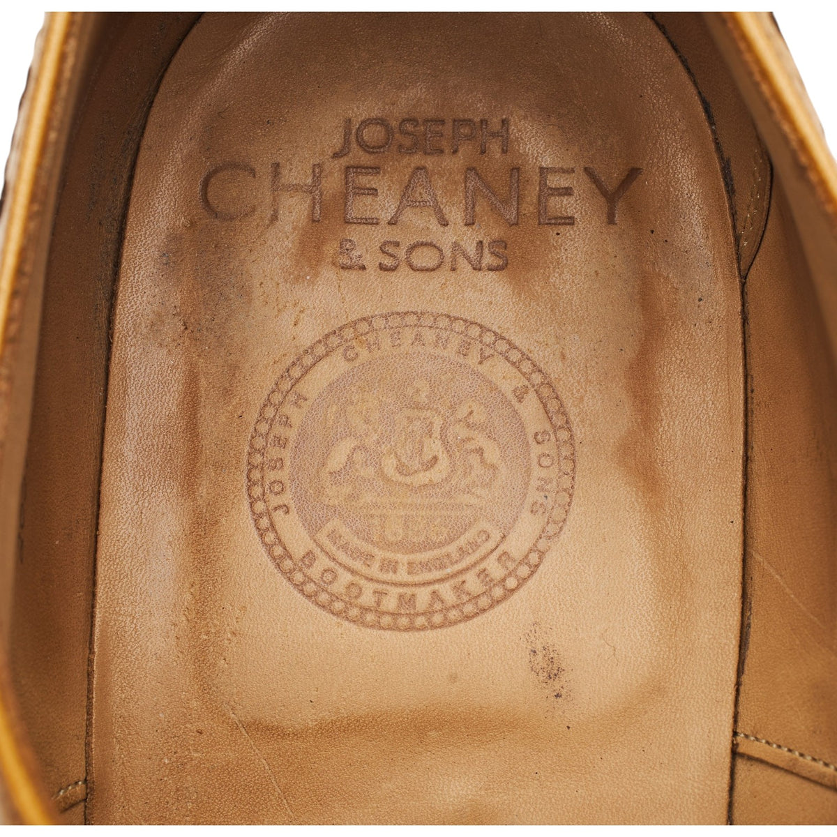 'Maidstone' Tan Brown Leather Oxford Brogues UK 11 F